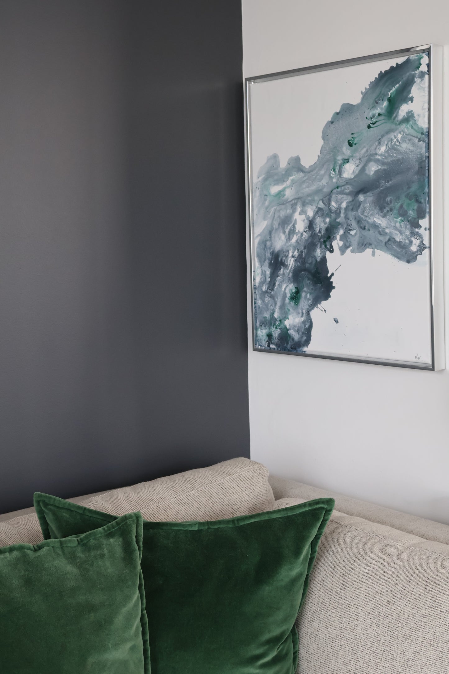 Blue Light with Dark Green