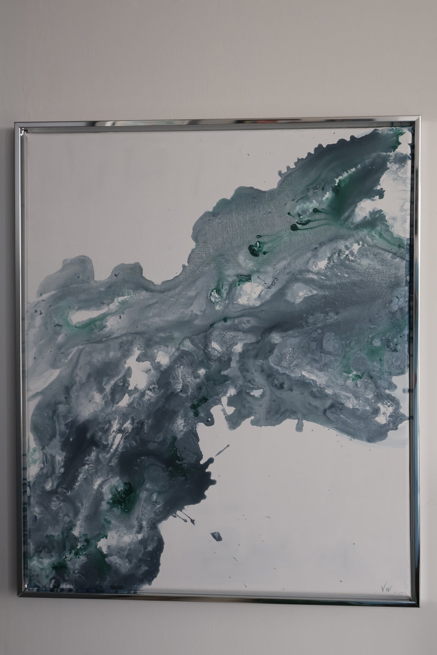 Blue Light with Dark Green