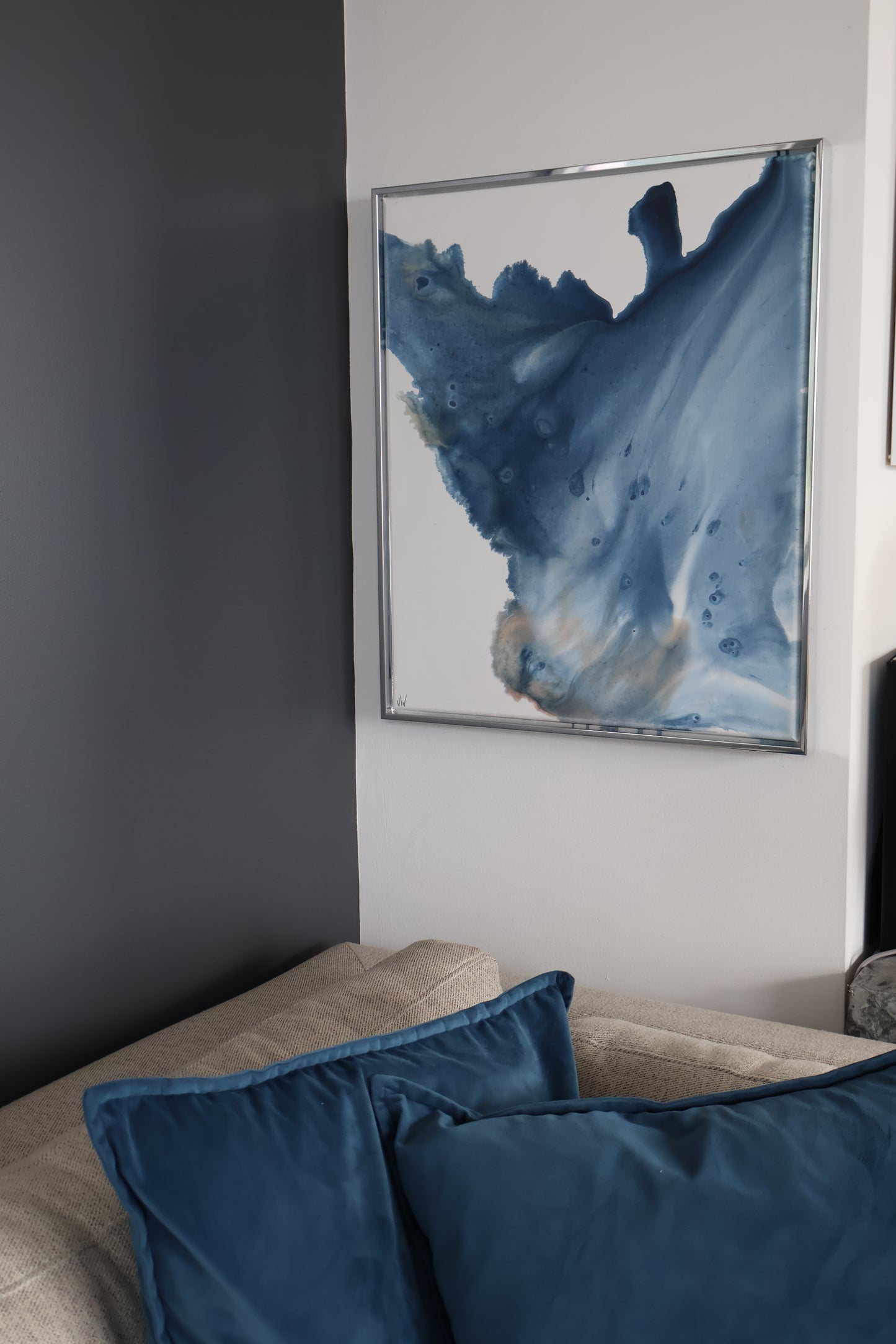 Blue Light with Silver