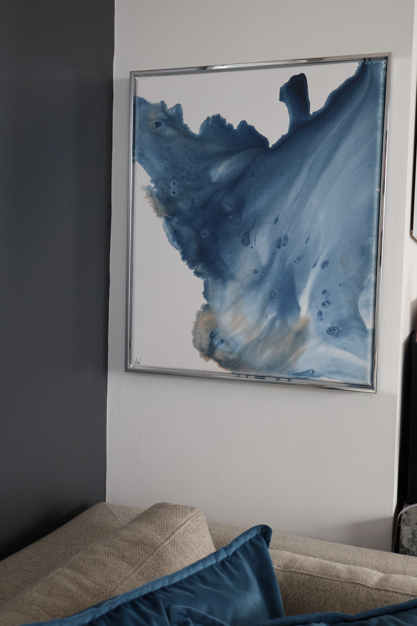 Blue Light with Silver