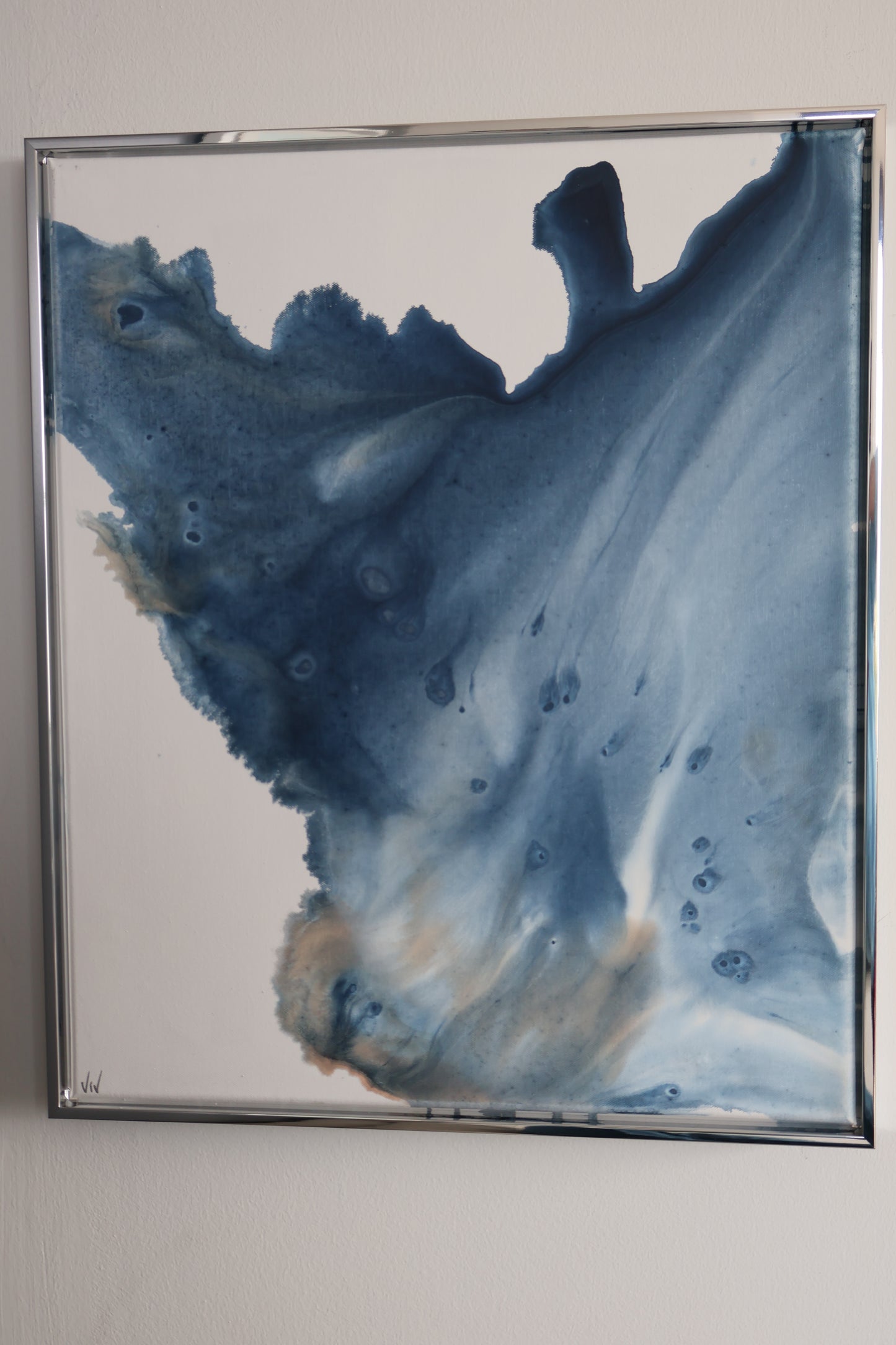 Blue Light with Silver